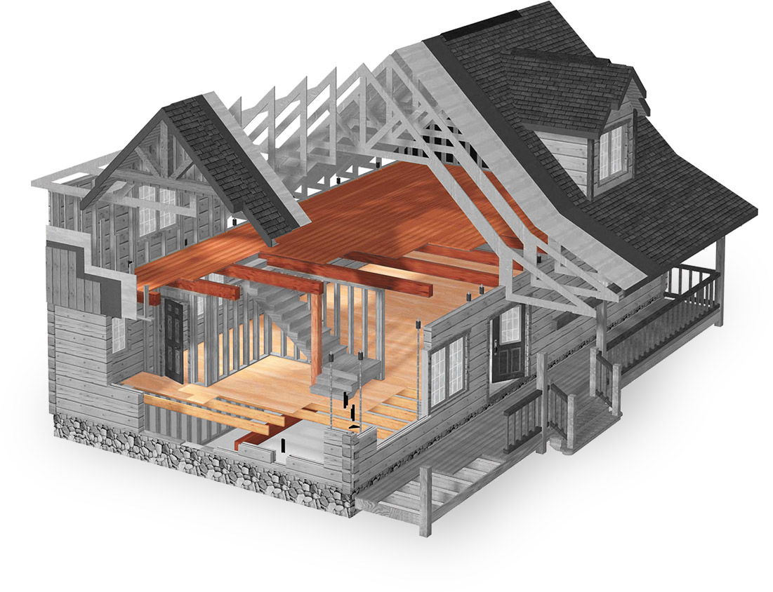 first floor and second floor framing package