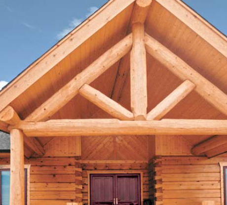 ROUND LOG TIMBER TRUSSES