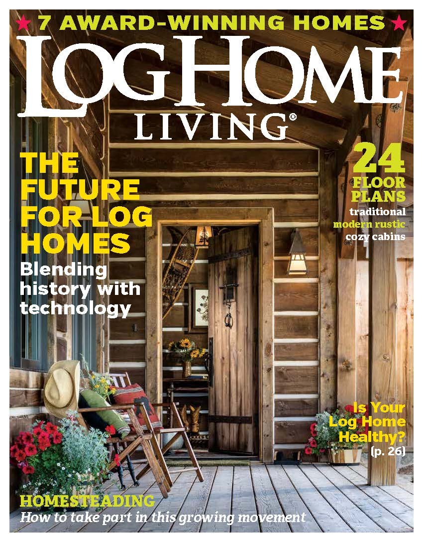 Log home living March 2019 cover