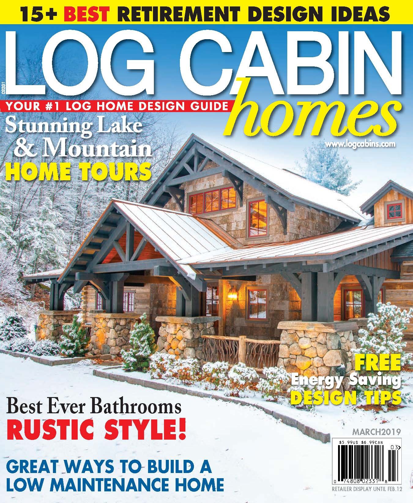 Log cabin homes March 2019 cover