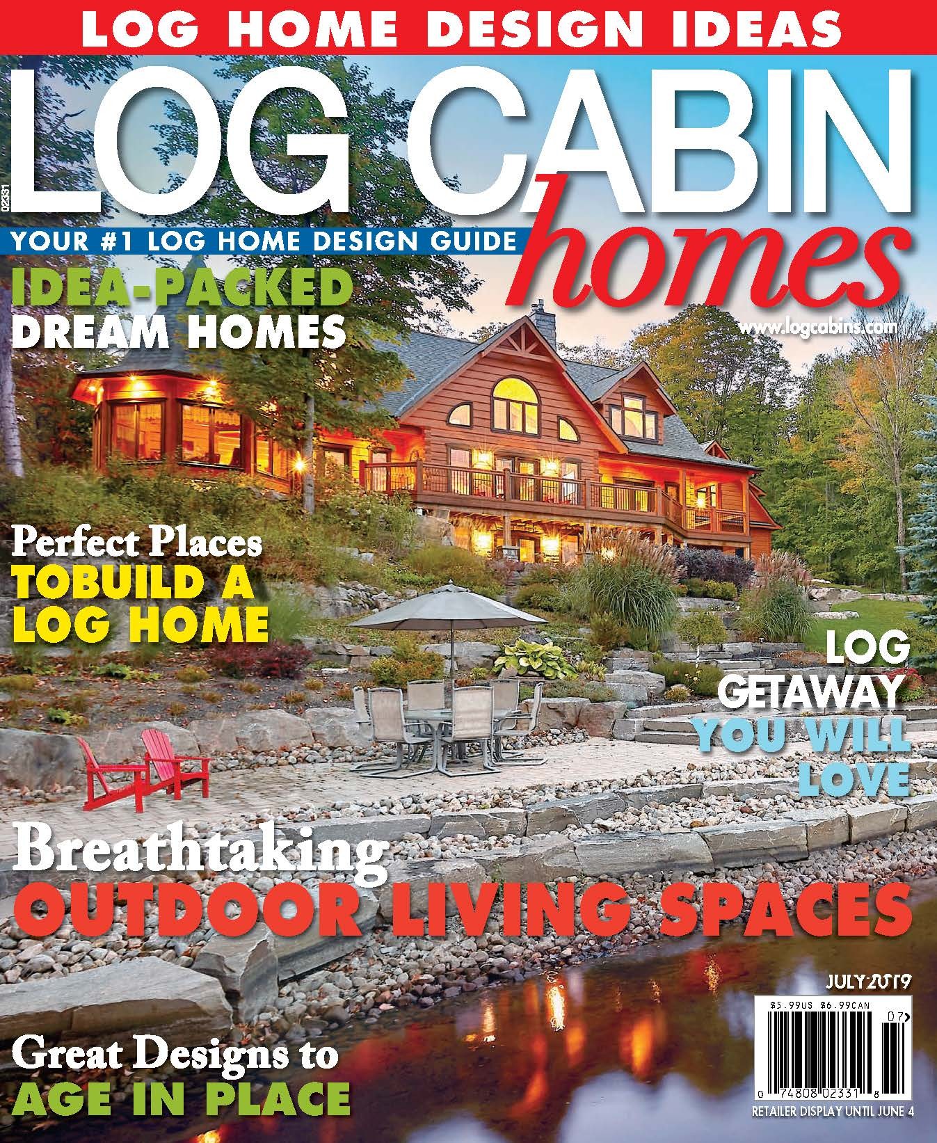 Log Cabin Homes July 2019 cover